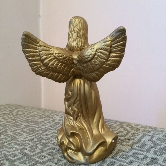 NIB NWT Golden Ceramic Christmas Angel w/Violin - Picture 2 of 8